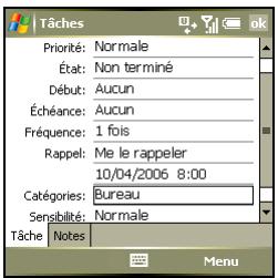 PALM TREO 750 - Ajout d'une tâche - 1