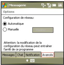 PALM TREO 750 - Personnalisation des paramètres réseau - 1