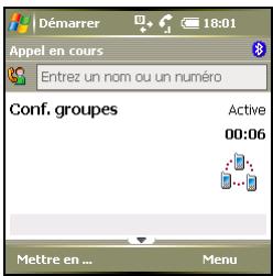 PALM TREO 750 - Lancement d'une téléconférence - 1