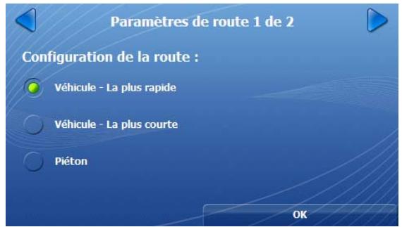 DANEW DESTINATOR V8 - Type d'itinéraire et mode d'itinéraire - 4