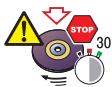 KRESS MEULEUSE ANGULAIRE - Safety instructions for grinding, sanding with sanding discs, working with wire brushes and abrasive cutting-off operations - 9