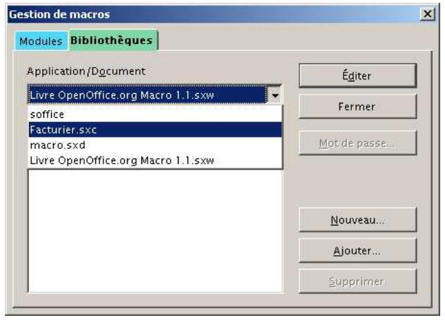 OPEN OFFICE 1.1 - Créer une nouvelle bibliothèque - 1