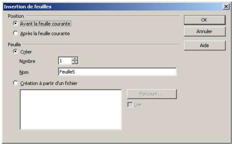 OPEN OFFICE 1.1 - Insérer des feuilles - 2