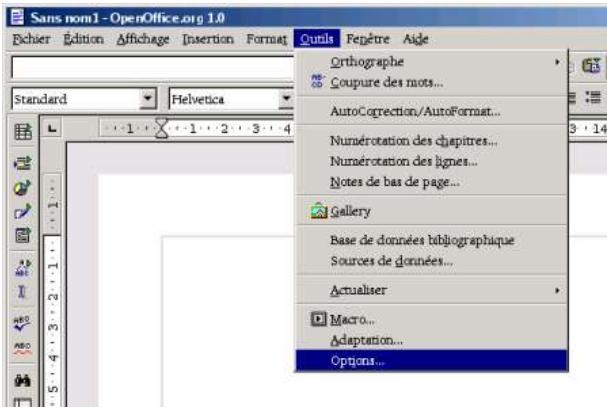 OPEN OFFICE 1.1 - Choisisr un dictionnaire - 1