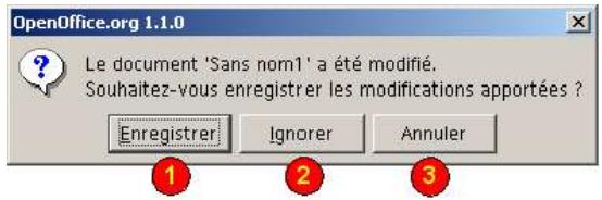 OPEN OFFICE 1.1 - Fermer un document texte - 1