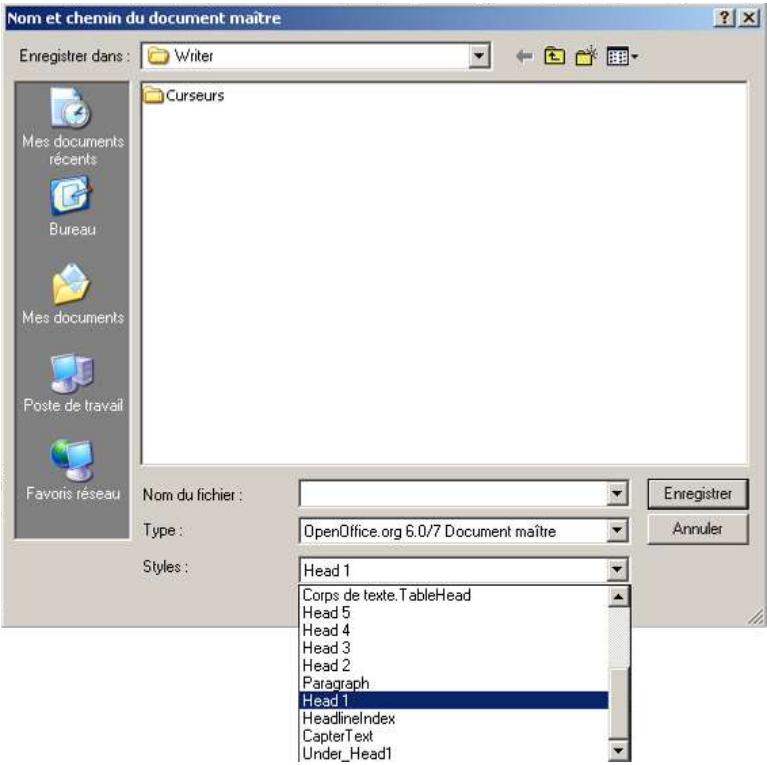 OPEN OFFICE 1.1 - Créer un document maître - 1