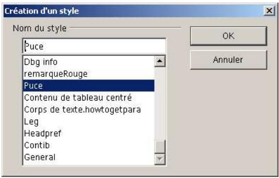 OPEN OFFICE 1.1 - Créer un style de puce - 1