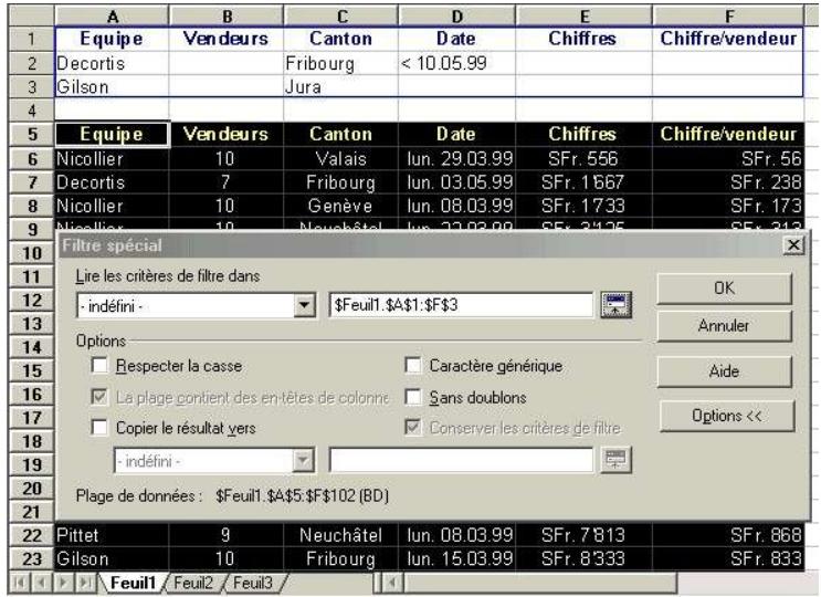OPEN OFFICE 1.1 - Appliquer le filtré créé - 1