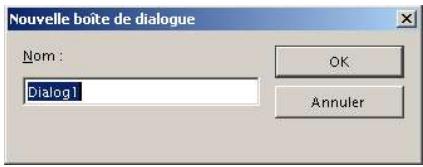 OPEN OFFICE 1.1 - Créer une nouvelle boîte de dialogue - 1