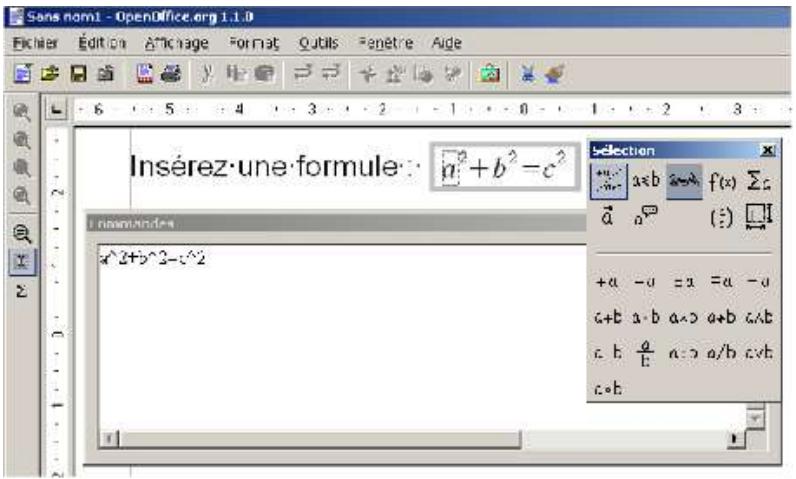 OPEN OFFICE 1.1 - Insérer une formule dans un document - 1