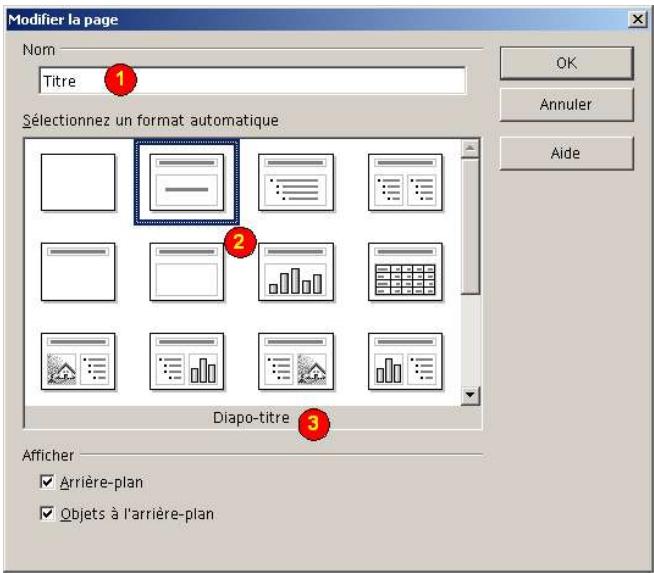OPEN OFFICE 1.1 - Choix du type de diapositive - 1