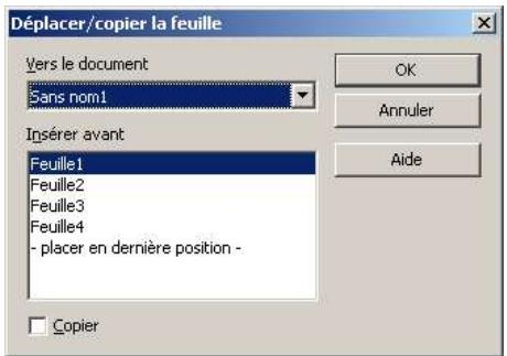 OPEN OFFICE 1.1 - Copier-deplacer une feuille - 1
