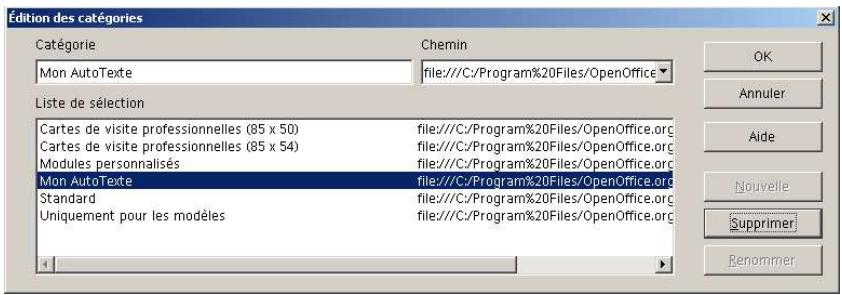 OPEN OFFICE 1.1 - Créer un AutoTexte - 2