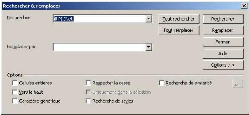 OPEN OFFICE 1.1 - La recherche et le remplacement - 1