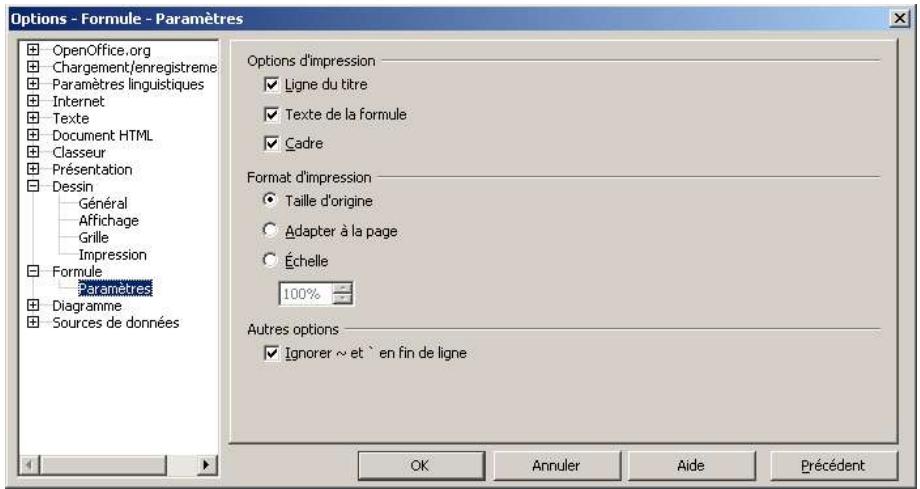 OPEN OFFICE 1.1 - Paramètres - 1