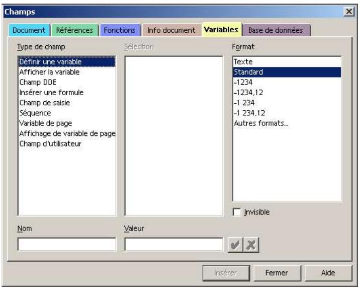 OPEN OFFICE 1.1 - Variables - 1