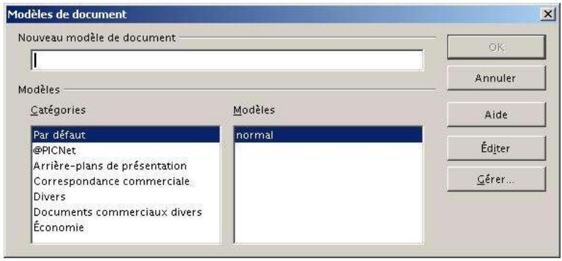 OPEN OFFICE 1.1 - Créer un modele - 2
