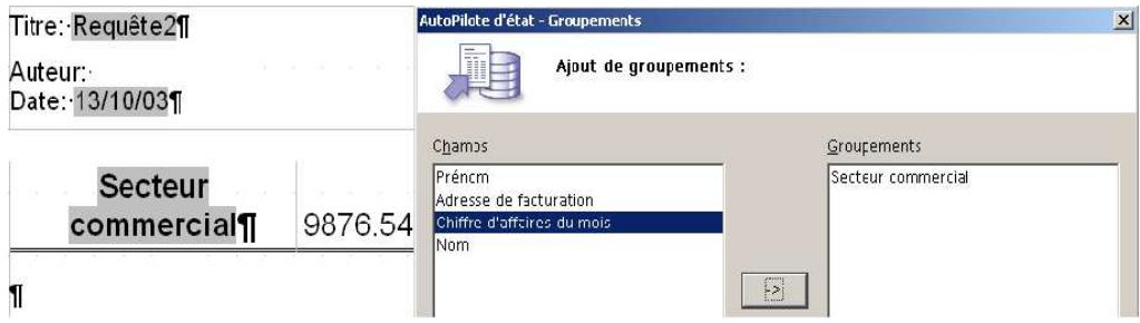 OPEN OFFICE 1.1 - Étape 3 : Groupeements - 2