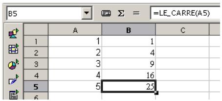 OPEN OFFICE 1.1 - Depuis une feuille de calcul - 1