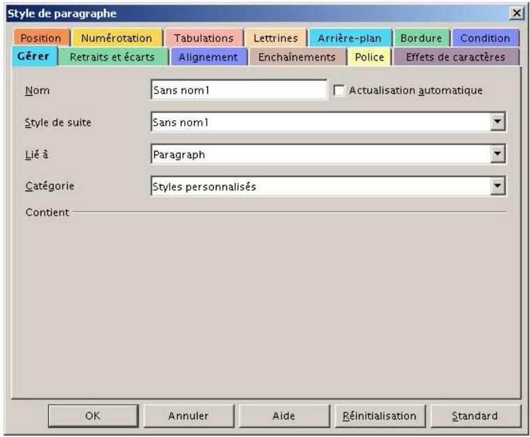 OPEN OFFICE 1.1 - Par le menu Format - Styles - Catalogue - 2