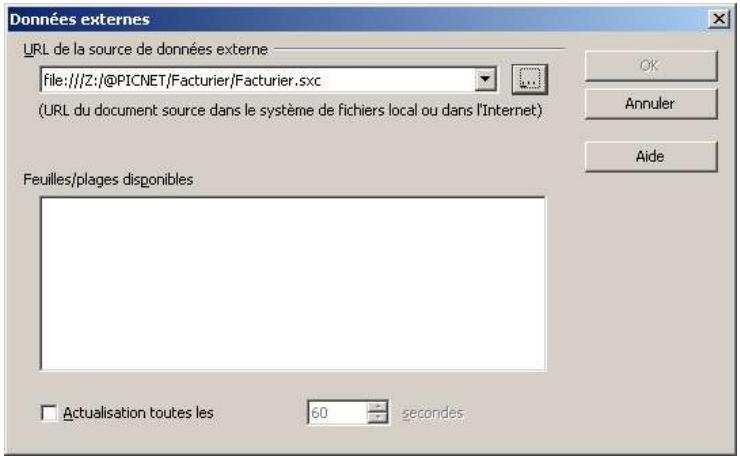 OPEN OFFICE 1.1 - La commande Insertion-Données externes - 1