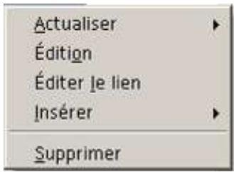 OPEN OFFICE 1.1 - Menu contextuels : - 1