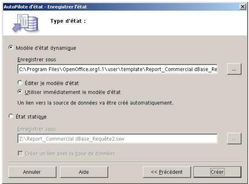 OPEN OFFICE 1.1 - Étape 6: Enregistrer l'état - 1