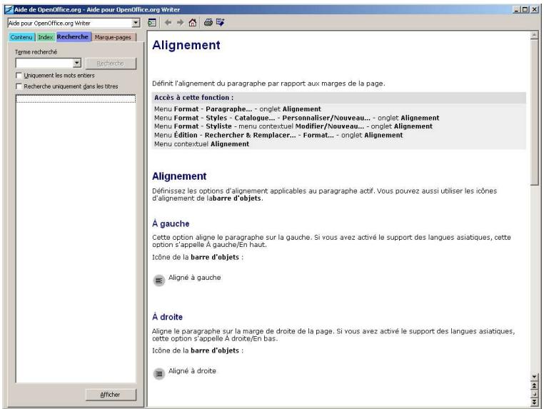 OPEN OFFICE 1.1 - L'aide - 2