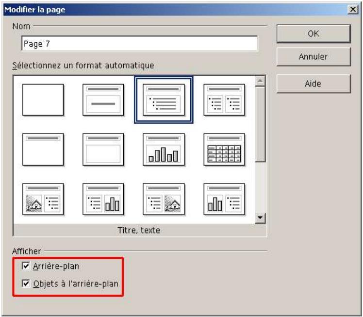OPEN OFFICE 1.1 - Masquer l'arrière-plan pour certaines pages - 2