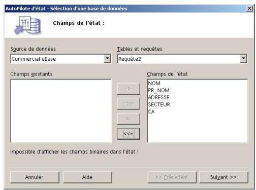 OPEN OFFICE 1.1 - Étape 1: Sélection des éléments de l'état - 3