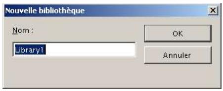 OPEN OFFICE 1.1 - Créer une nouvelle bibliothèque - 2