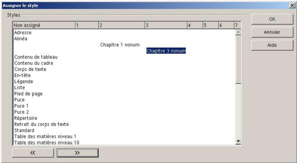 OPEN OFFICE 1.1 - Prise en compte dans la table des matieres - 1