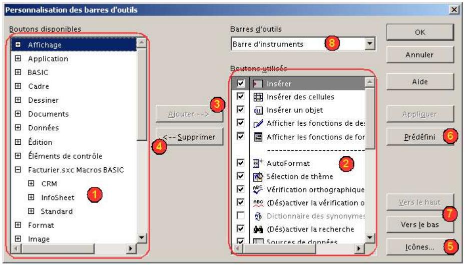 OPEN OFFICE 1.1 - Par un bouton dans une barre d'outils - 1