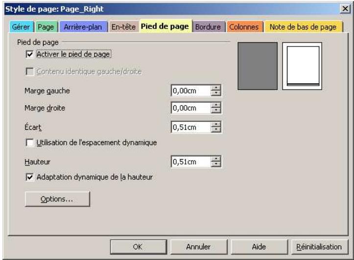 OPEN OFFICE 1.1 - Gestion du pied de page - 1