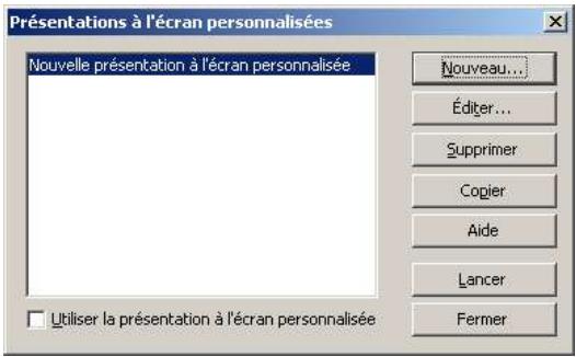 OPEN OFFICE 1.1 - Définir une presentation personalisée - 2