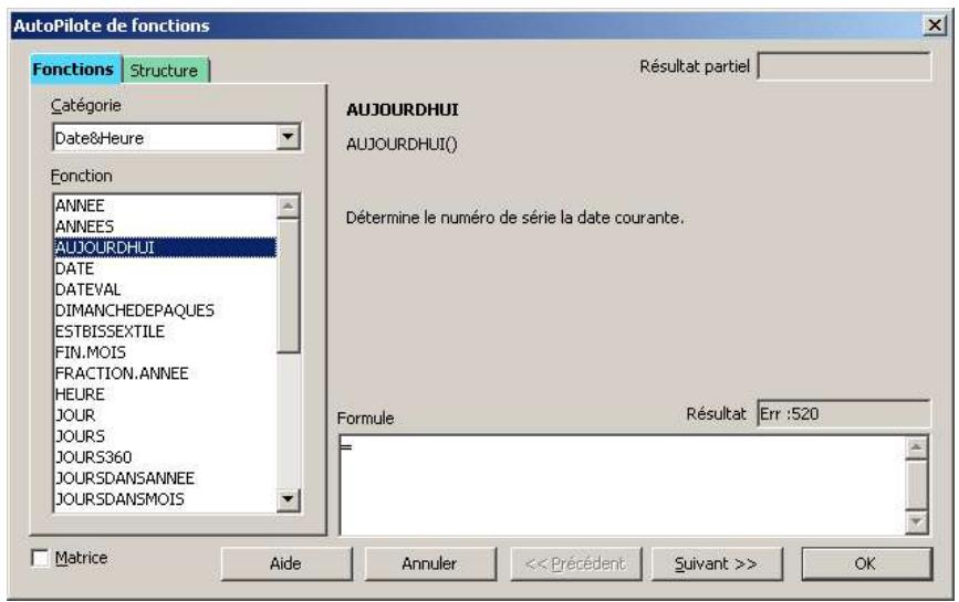 OPEN OFFICE 1.1 - Fonction incluant une condition - 2