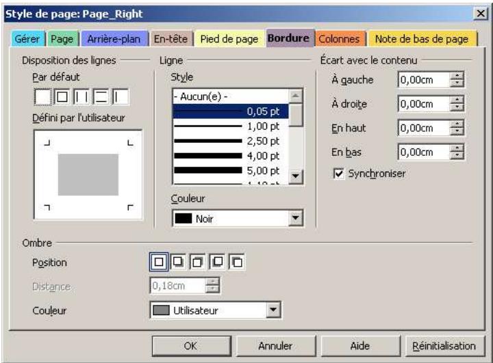 OPEN OFFICE 1.1 - Les bordures - 1