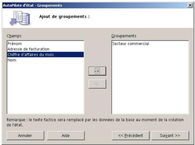 OPEN OFFICE 1.1 - Étape 3 : Groupeements - 1