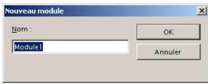 OPEN OFFICE 1.1 - Créer un nouveau module - 1