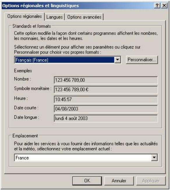 OPEN OFFICE 1.1 - Définir les paramètres régionaux - 1