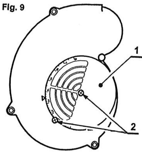 RIELLO G5R - REGLAGE VOLET D'AIR, (voir fig. 9) - 1
