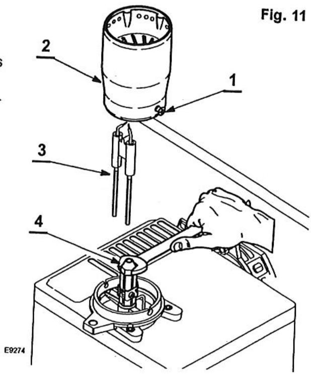 RIELLO G5R - POSITION D'ENTRETIEN, (voir fig. 11) - 1