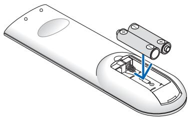 NEC M403H,  M403W,  M403X - Installation des piles - 2