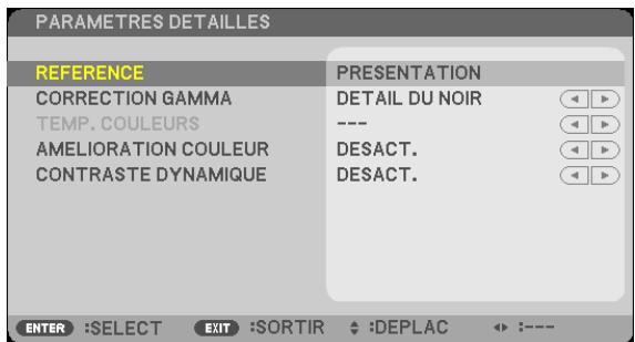 NEC M403H,  M403W,  M403X - [PARAMETRES DETAILLES] - 1