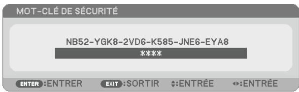 NEC M403H,  M403W,  M403X - Pour activer la fonction de Sécurité : - 10