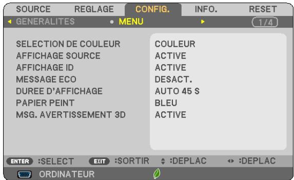 NEC M403H,  M403W,  M403X - [MENU] - 1