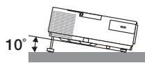 NEC M403H,  M403W,  M403X - Placez le projecteur en position horizontale - 1