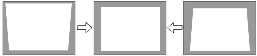 NEC M403H,  M403W,  M403X - Correction manuelle de la distorsion trapézoidale - 1