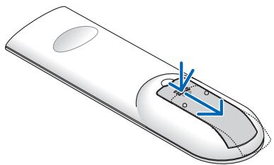 NEC M403H,  M403W,  M403X - Installation des piles - 1