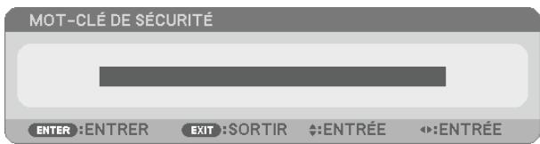NEC M403H,  M403W,  M403X - Pour activer la fonction de Sécurité : - 3
